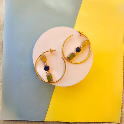 Kylie Gemstone Hoops