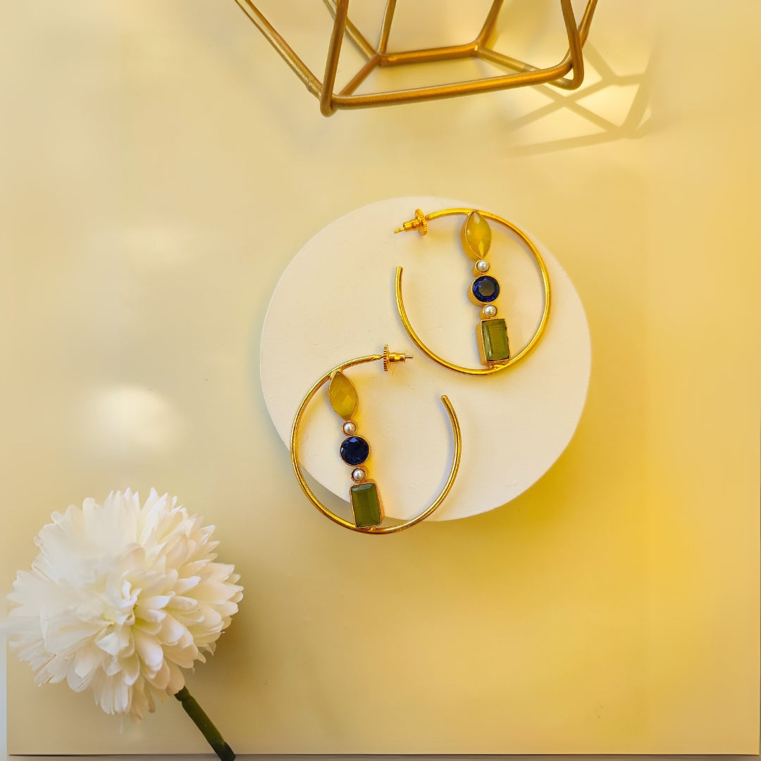 Kylie Gemstone Hoops