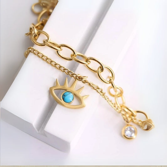 Anya Evil Eye Charms Bracelet