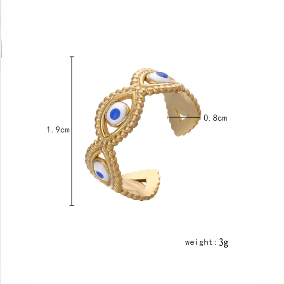 Evil Eye Decor Ring