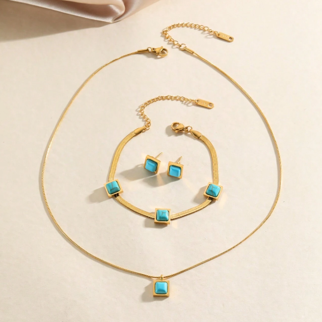 Dainty Jewelry Set (Necklace + Bracelet + Earrings)