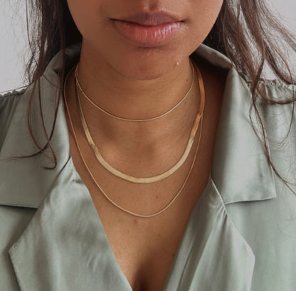 Three Layered Gold Necklace