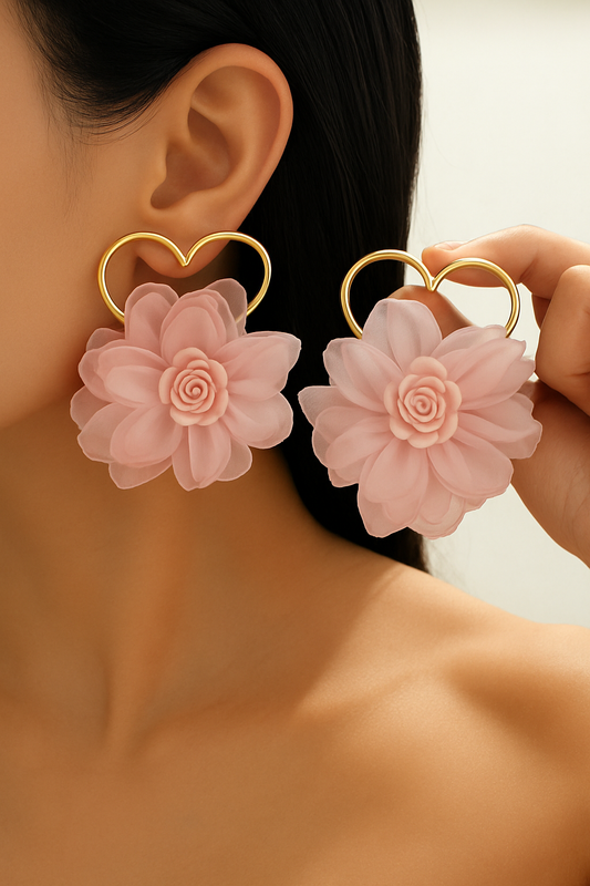 Floral Heart Earrings