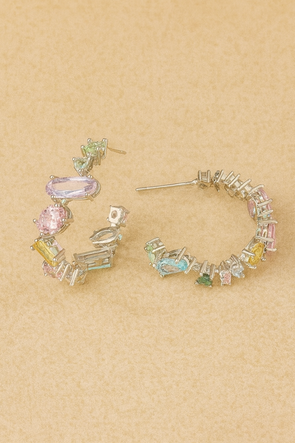 Gemstone Cuff Earrings