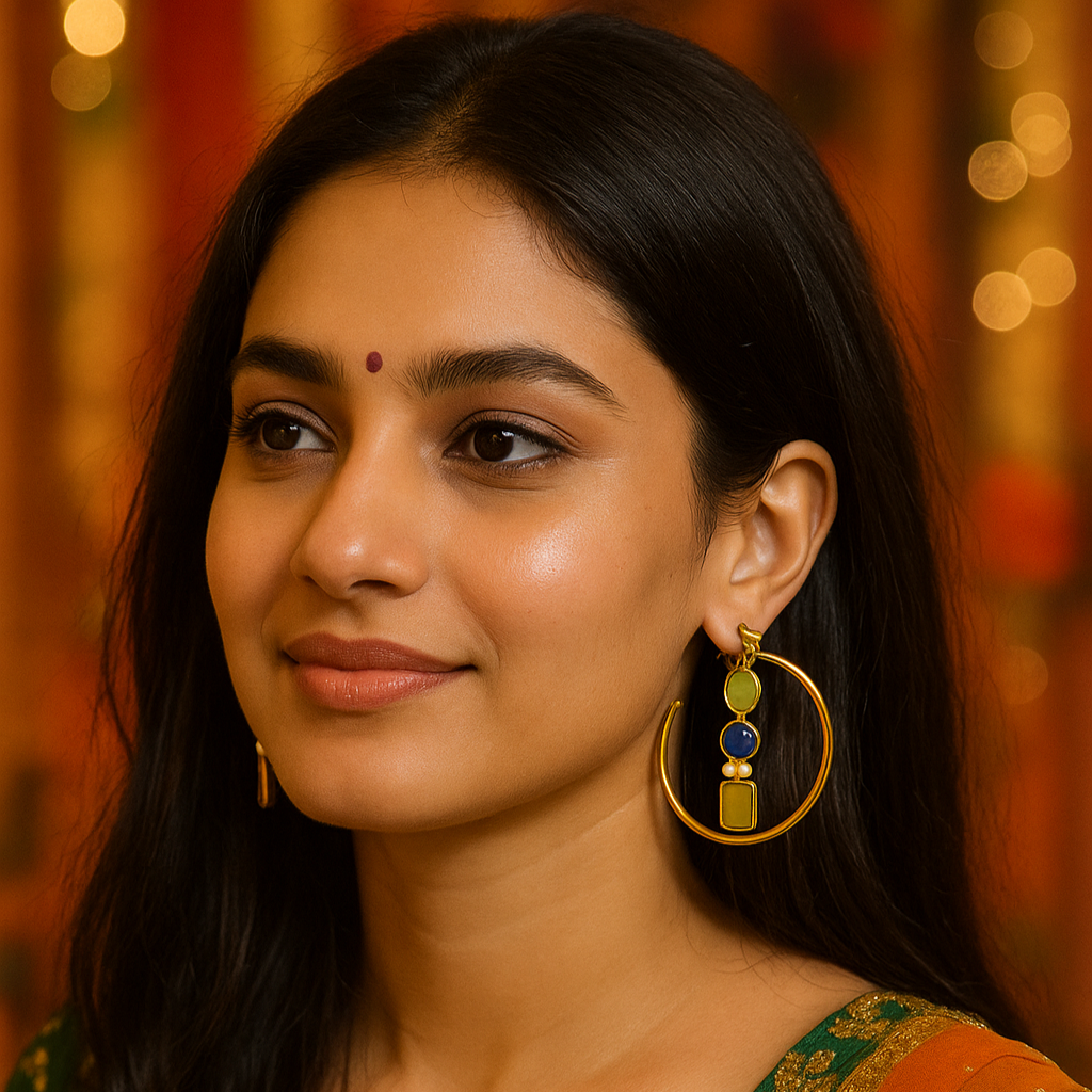 Kylie Gemstone Hoops