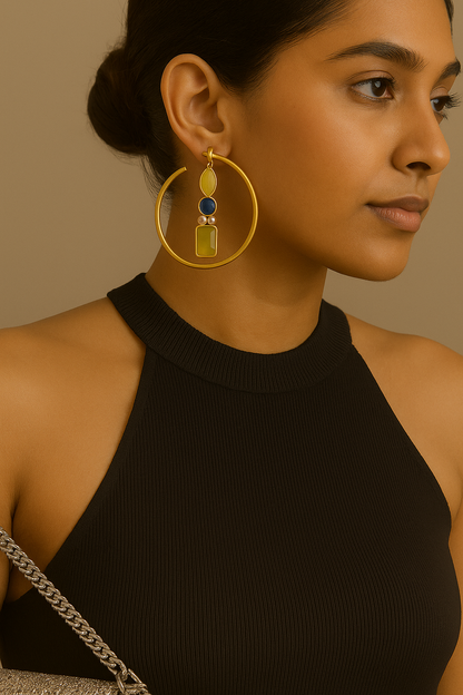 Kylie Gemstone Hoops