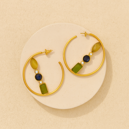 Kylie Gemstone Hoops