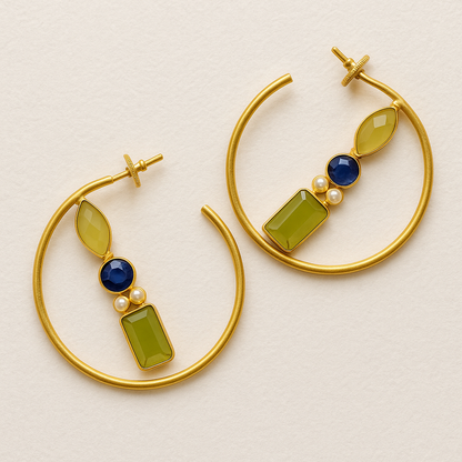 Kylie Gemstone Hoops