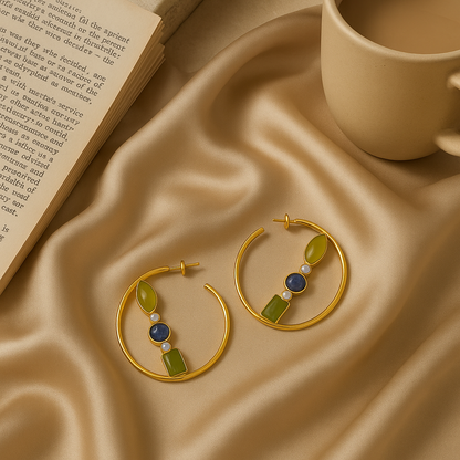 Kylie Gemstone Hoops