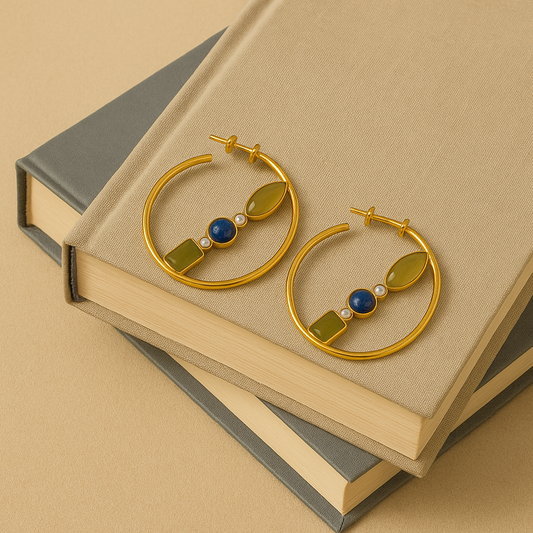 Kylie Gemstone Hoops