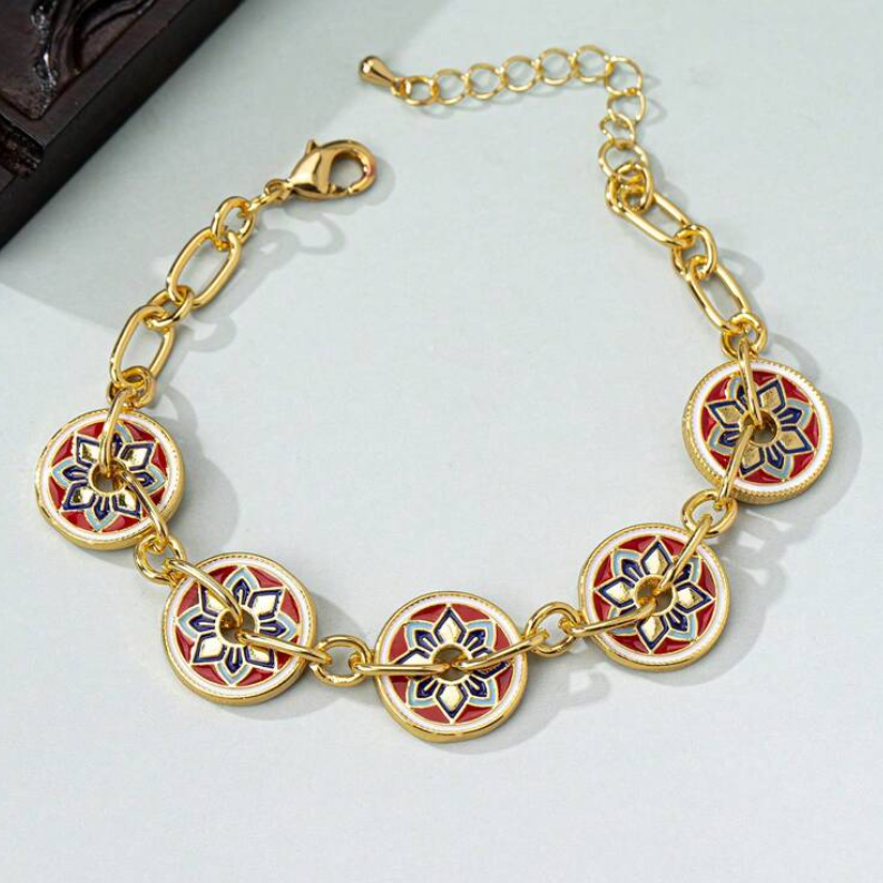 Carved Charms Bracelet