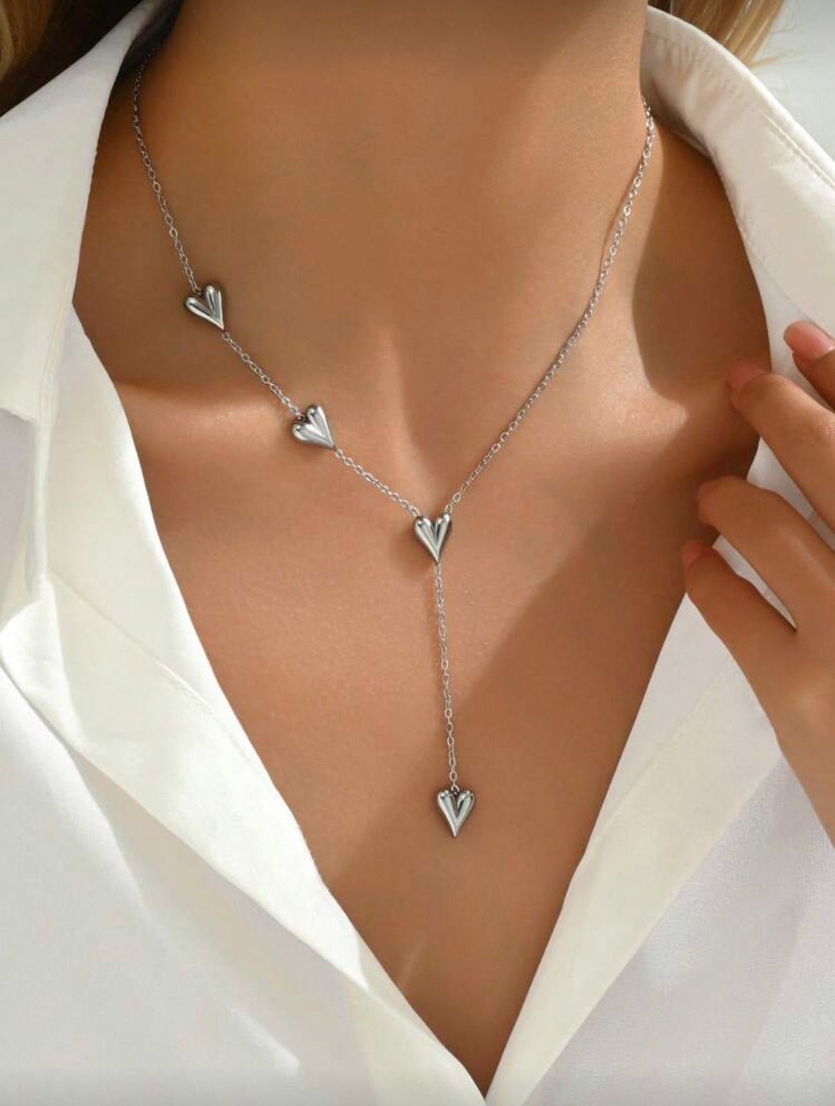 3D Heart Pendant Necklace