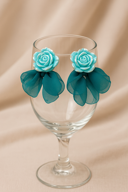 Floral Fabric Earrings