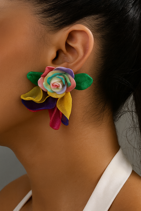 Floral Mesh Earrings