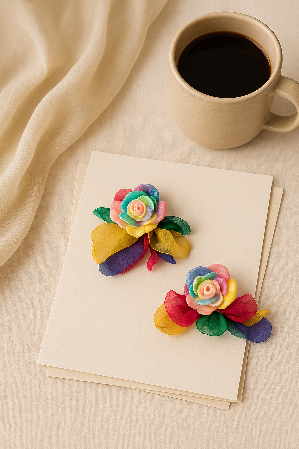 Floral Mesh Earrings