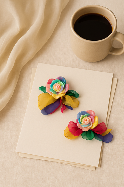 Floral Mesh Earrings