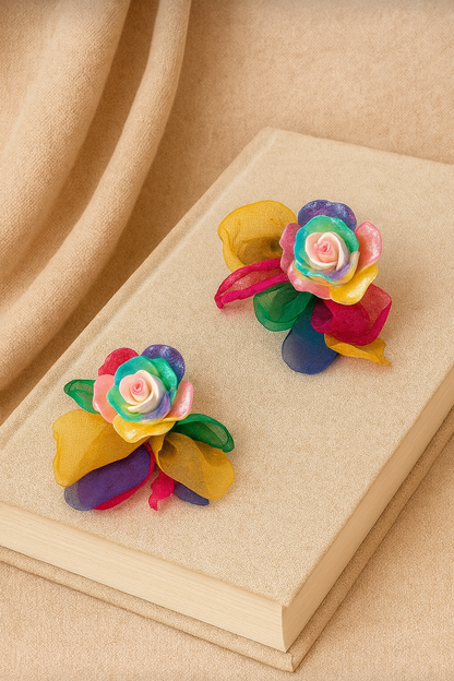 Floral Mesh Earrings