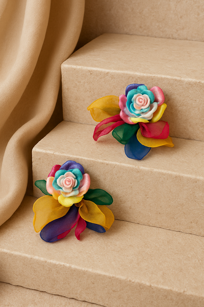 Floral Mesh Earrings