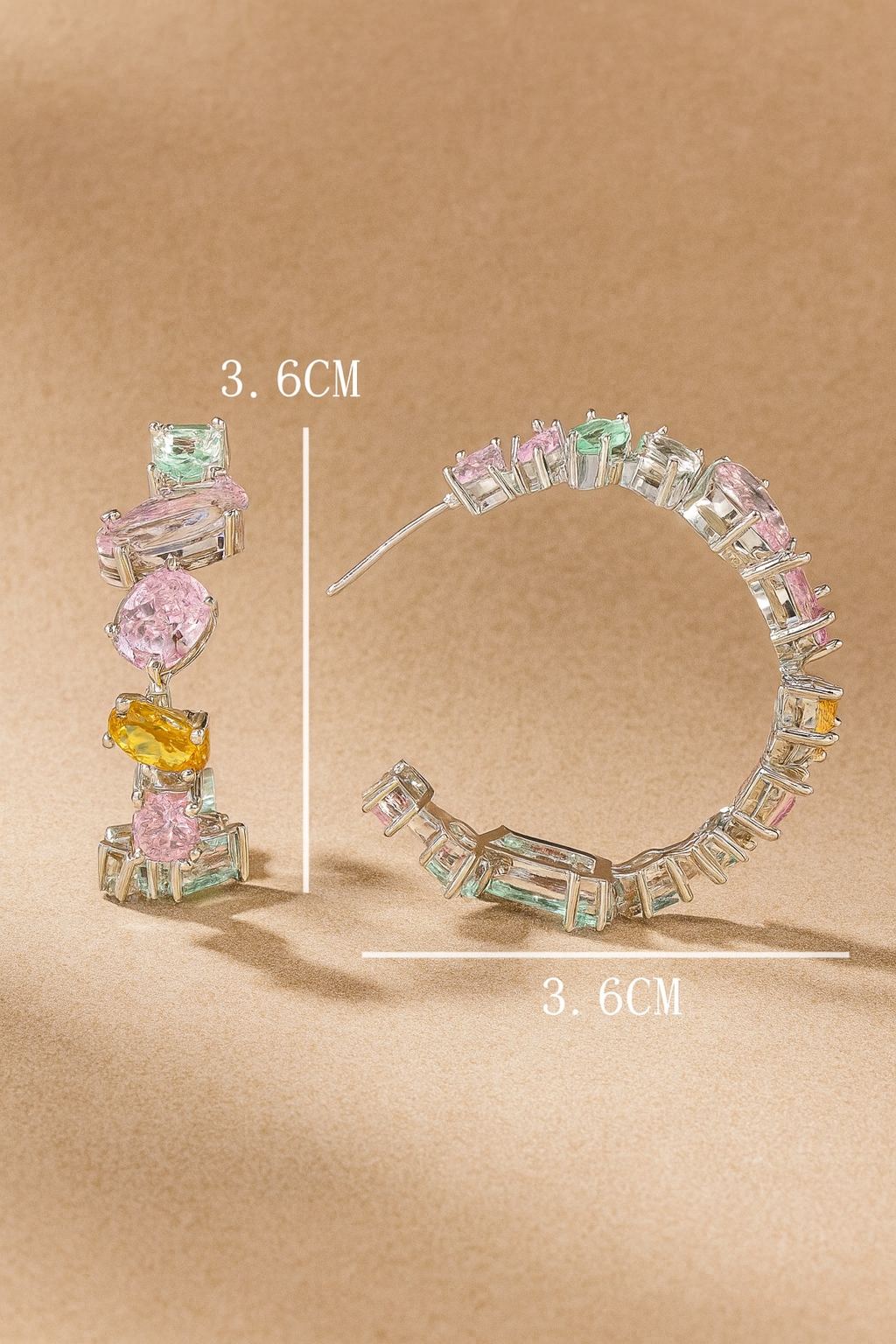 Gemstone Cuff Earrings