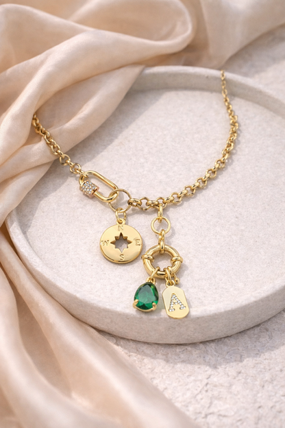 Initial Charms Necklace