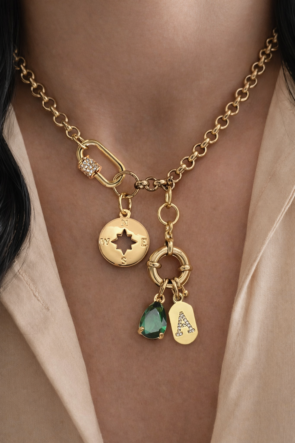 Initial Charms Necklace